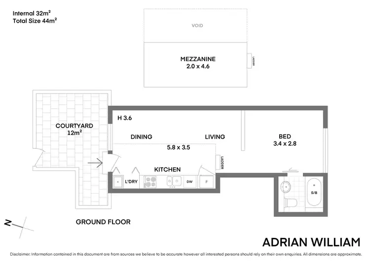 Floorplan of Homely apartment listing, 5/13-21 Abercrombie Street, Chippendale NSW 2008
