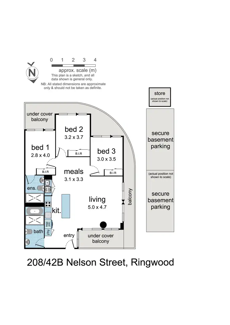 Floorplan of Homely apartment listing, 208/42B Nelson Street, Ringwood VIC 3134