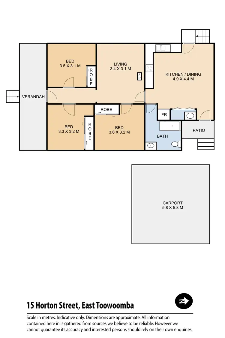 Floorplan of Homely house listing, 15 Horton Street, East Toowoomba QLD 4350