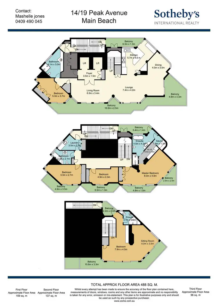 Floorplan of Homely apartment listing, 14/19 Peak Avenue, Main Beach QLD 4217