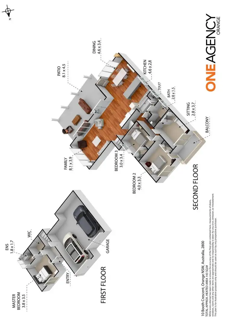 Floorplan of Homely house listing, 10 Booth Crescent, Orange NSW 2800