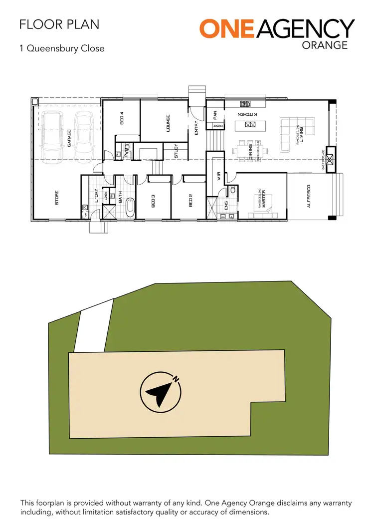 Floorplan of Homely house listing, 1 Queensbury Close, Orange NSW 2800