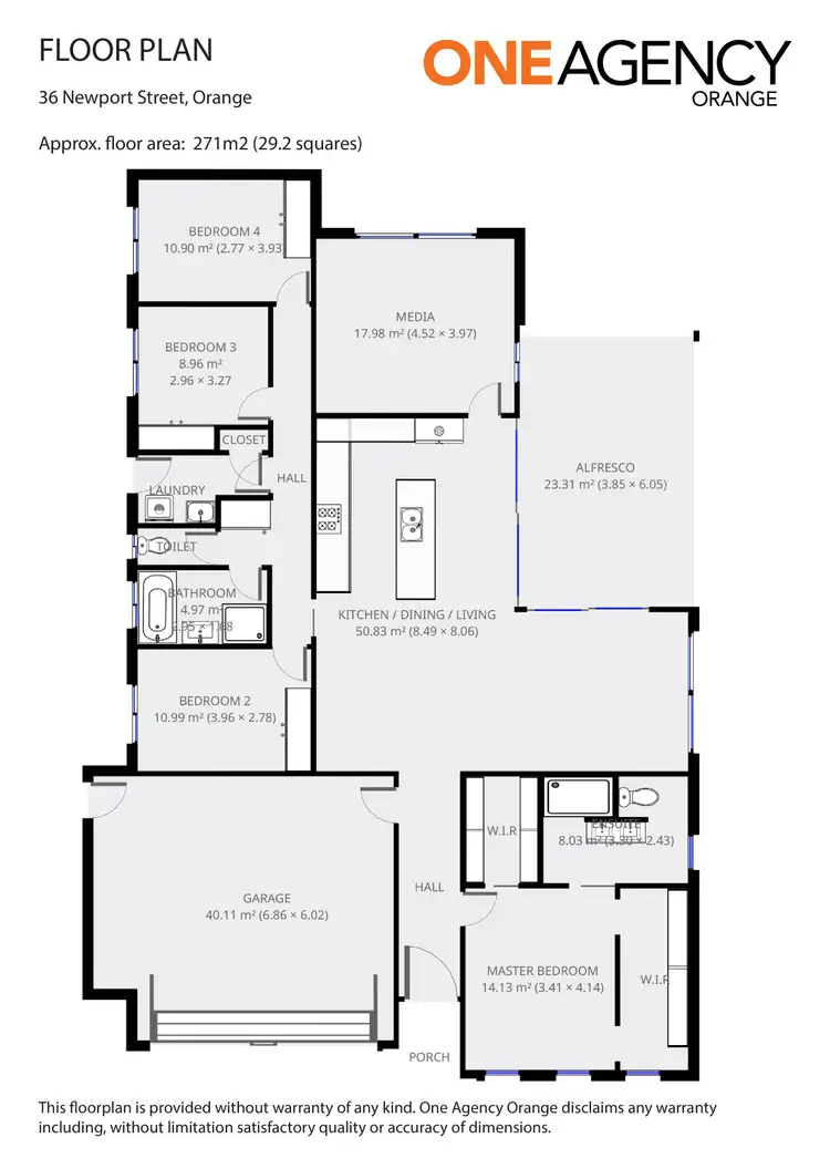 Floorplan of Homely house listing, 36 Newport Street, Orange NSW 2800