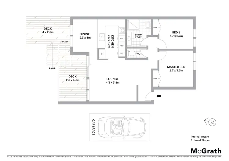 Floorplan of Homely townhouse listing, 22/8 Antis Street, Phillip ACT 2606