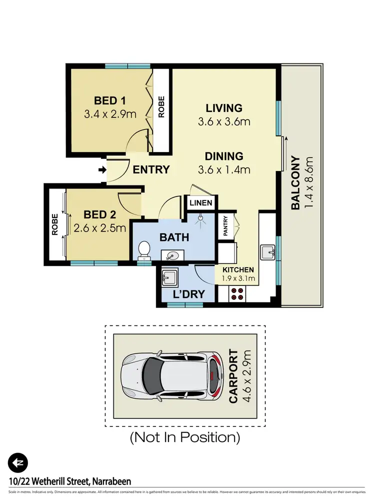Floorplan of Homely apartment listing, 10/22 Wetherill Street, Narrabeen NSW 2101