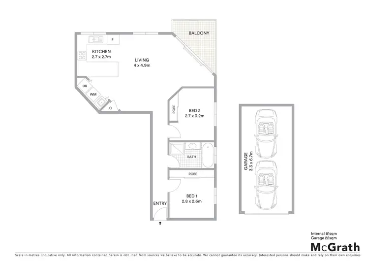 Floorplan of Homely apartment listing, 1/31 Central Coast Highway, West Gosford NSW 2250