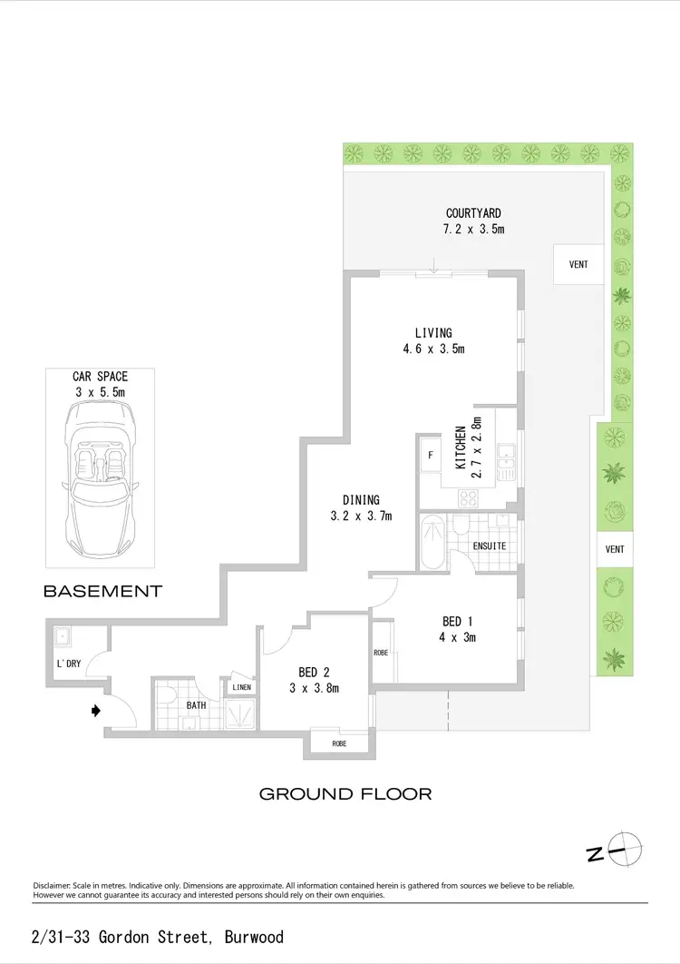 Floorplan of Homely apartment listing, 2/31-33 Gordon Street, Burwood NSW 2134