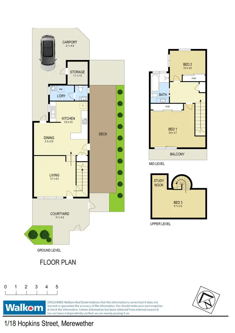 Floorplan of Homely townhouse listing, 1/18 Hopkins Street, Merewether NSW 2291