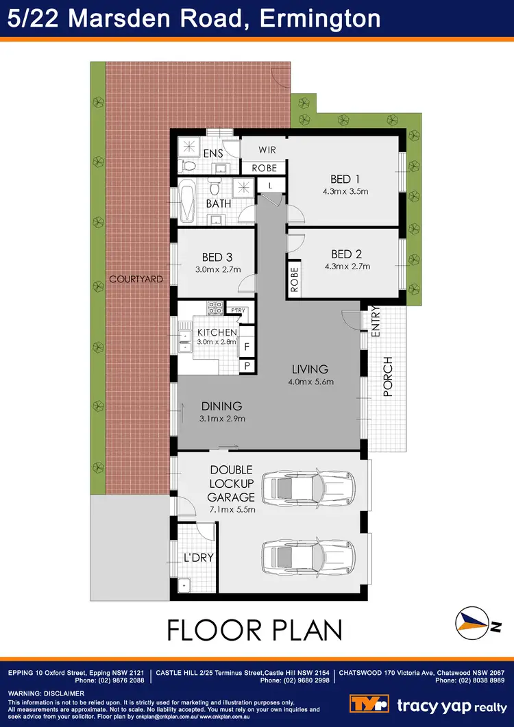 Floorplan of Homely villa listing, 5/22 Marsden Road, Ermington NSW 2115