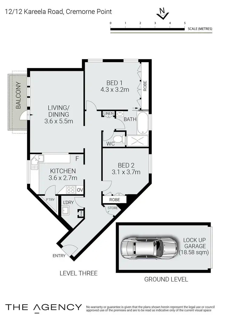 Floorplan of Homely apartment listing, 12/12 Kareela Road, Cremorne Point NSW 2090