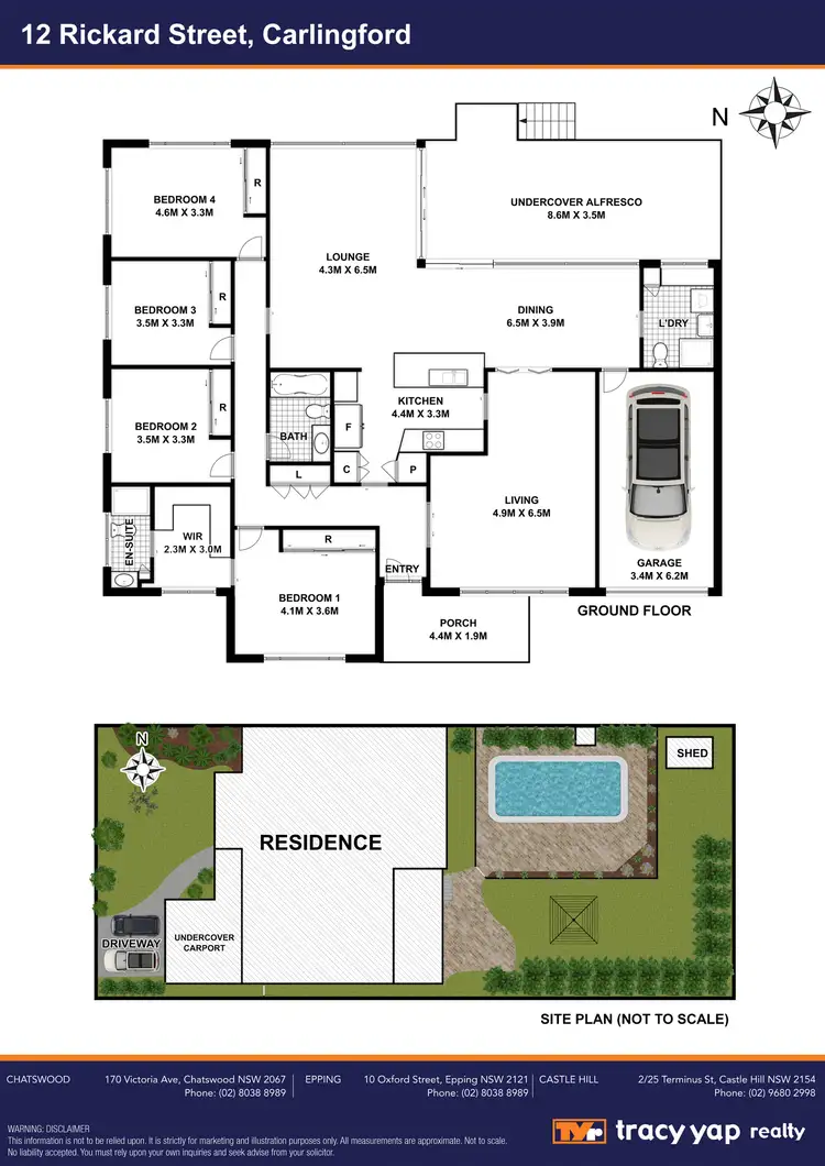 Floorplan of Homely house listing, 12 Rickard Street, Carlingford NSW 2118