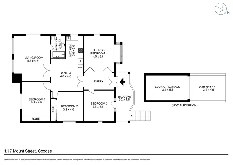 Floorplan of Homely apartment listing, 1/17 Mount Street, Coogee NSW 2034