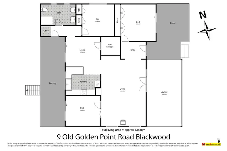 Floorplan of Homely house listing, 9 Old Golden Point Road, Blackwood VIC 3458