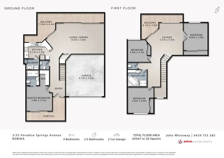 Floorplan of Homely house listing, 3/55 Paradise Springs Avenue, Robina QLD 4226