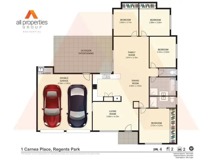Floorplan of Homely house listing, 1 Carnea Place, Regents Park QLD 4118