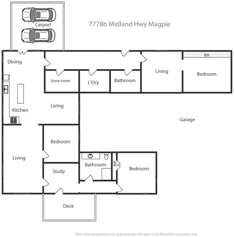Floorplan of Homely house listing, 7778B Midland Highway, Magpie VIC 3352