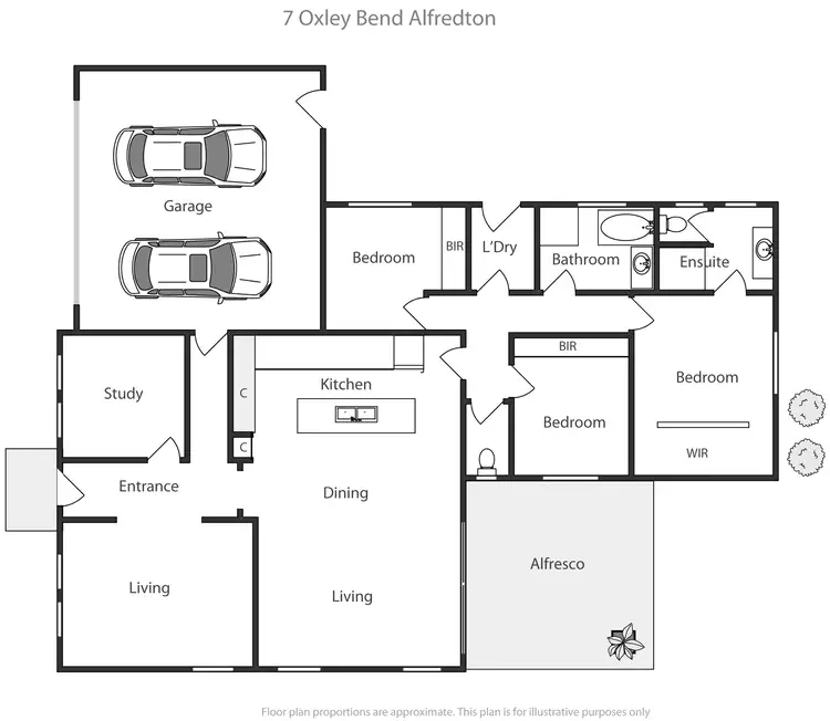 Floorplan of Homely house listing, 7 Oxley Bend, Alfredton VIC 3350