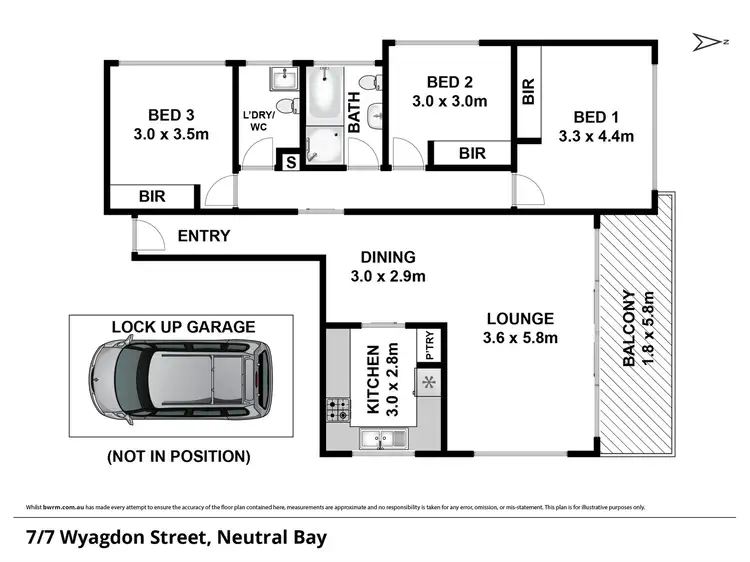 Floorplan of Homely apartment listing, 7/7 Wyagdon Street, Neutral Bay NSW 2089