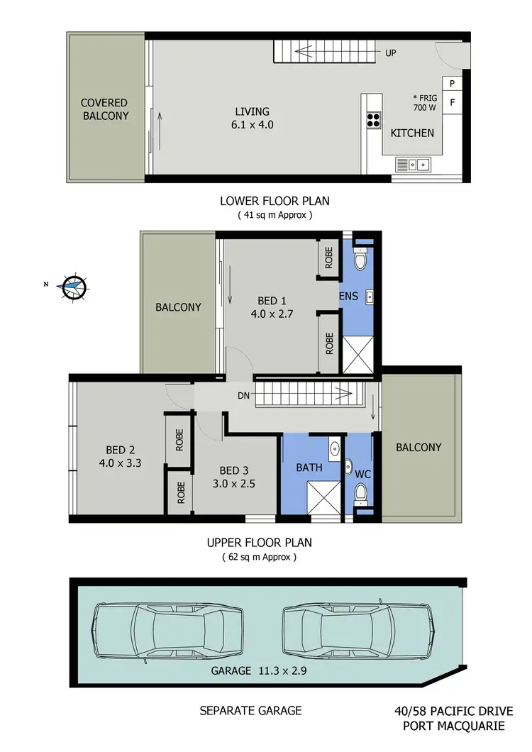 Floorplan of Homely unit listing, 40/58 Pacific Drive, Port Macquarie NSW 2444