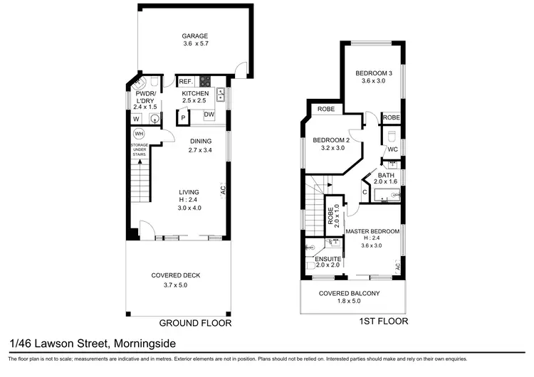 Floorplan of Homely townhouse listing, 1/46 Lawson Street, Morningside QLD 4170