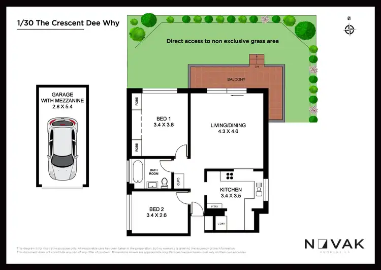 Floorplan of Homely apartment listing, 1/30 The Crescent, Dee Why NSW 2099