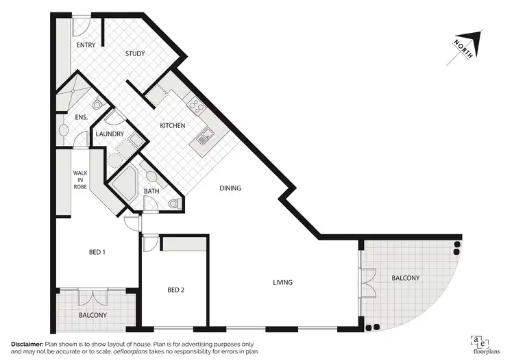 Floorplan of Homely apartment listing, 13/55 Stuart Street, Griffith ACT 2603