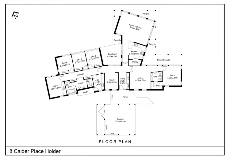 Floorplan of Homely house listing, 8 Calder Place, Holder ACT 2611