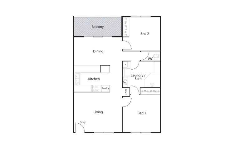 Floorplan of Homely unit listing, 12/1 Waddell Place, Curtin ACT 2605