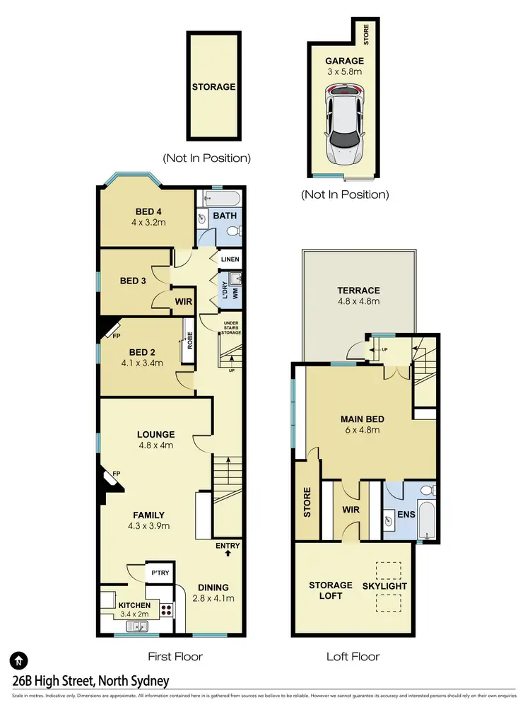 Floorplan of Homely semi-detached listing, 26B High Street, North Sydney NSW 2060