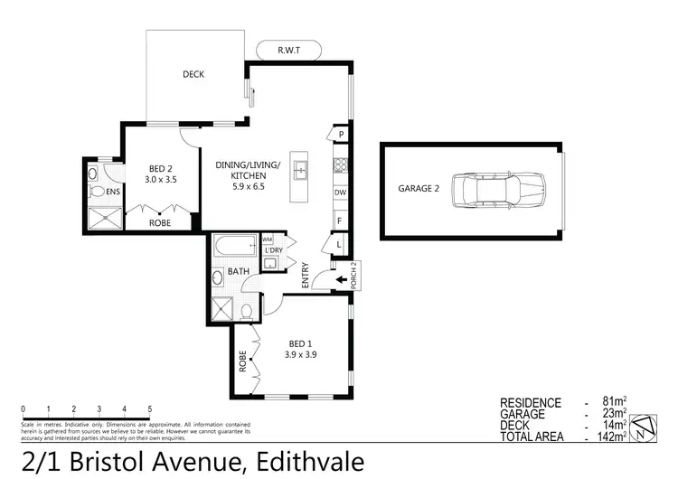 Floorplan of Homely unit listing, 2/1 Bristol Avenue, Edithvale VIC 3196
