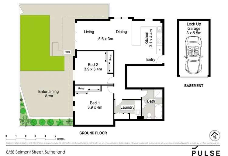 Floorplan of Homely unit listing, 8/58 Belmont Street, Sutherland NSW 2232