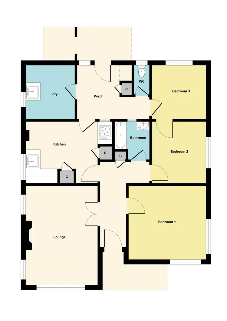 Floorplan of Homely house listing, 26 Taylor Street, Maryborough VIC 3465