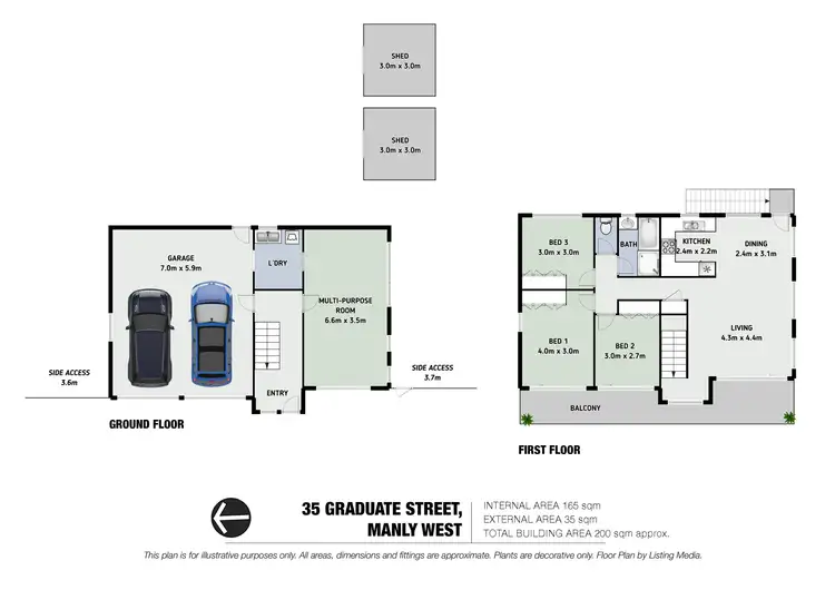 Floorplan of Homely house listing, 35 Graduate Street, Manly West QLD 4179
