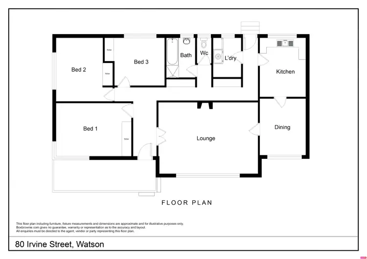 Floorplan of Homely house listing, 80 Irvine Street, Watson ACT 2602