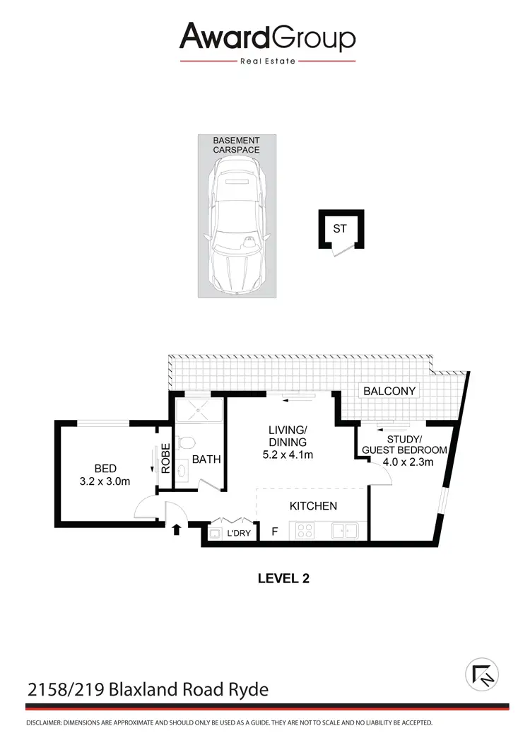 Floorplan of Homely unit listing, 2158/219 Blaxland Road, Ryde NSW 2112