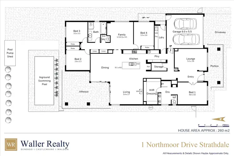 Floorplan of Homely house listing, 1 Northmoor Drive, Strathdale VIC 3550