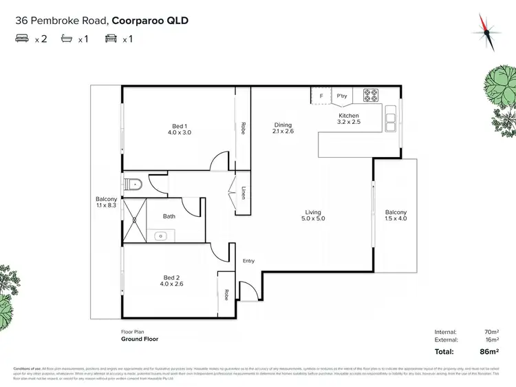 Floorplan of Homely unit listing, 10/36 Pembroke Street, Coorparoo QLD 4151