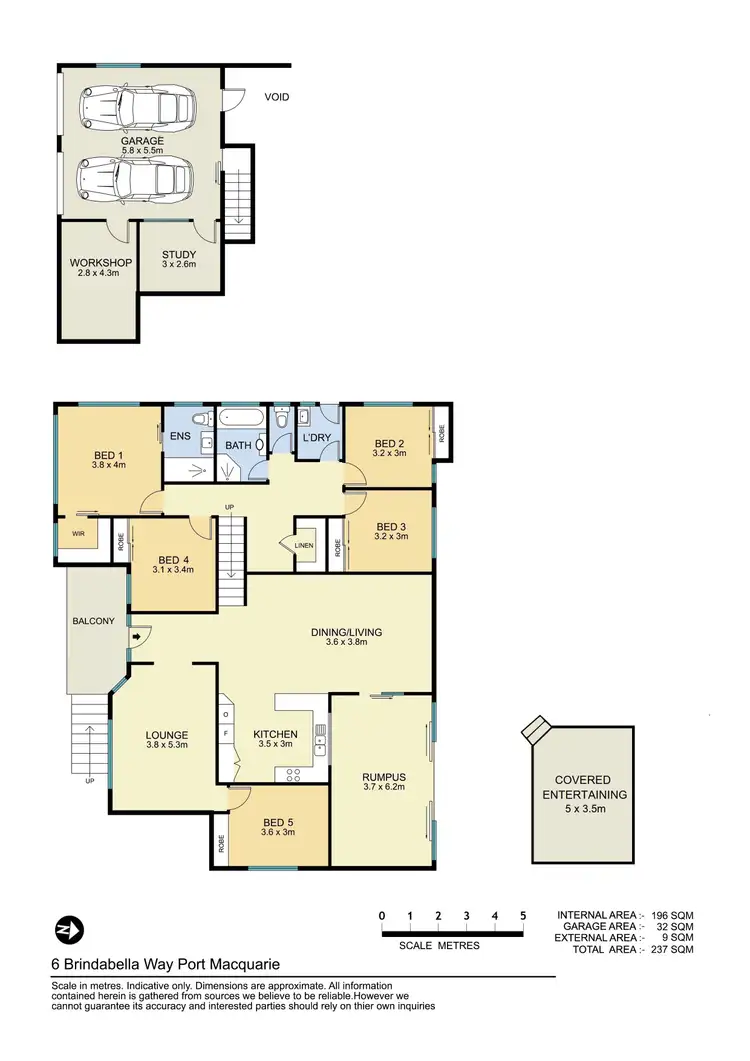 Floorplan of Homely house listing, 6 Brindabella Way, Port Macquarie NSW 2444