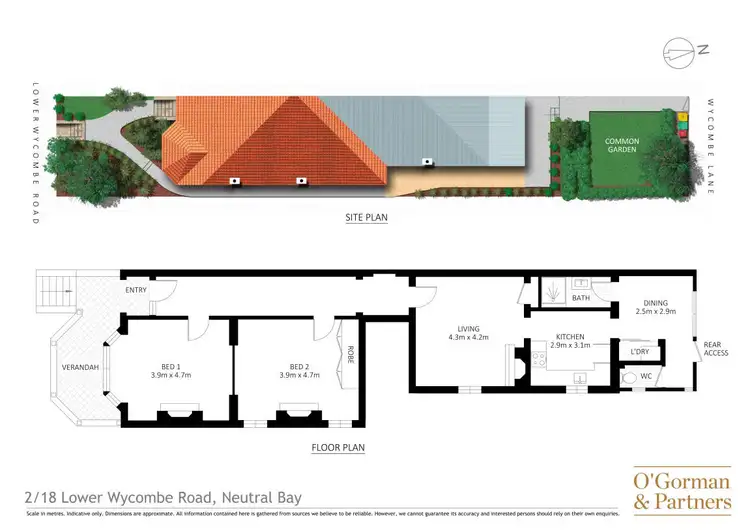 Floorplan of Homely apartment listing, 2/18 Lower Wycombe Road, Neutral Bay NSW 2089