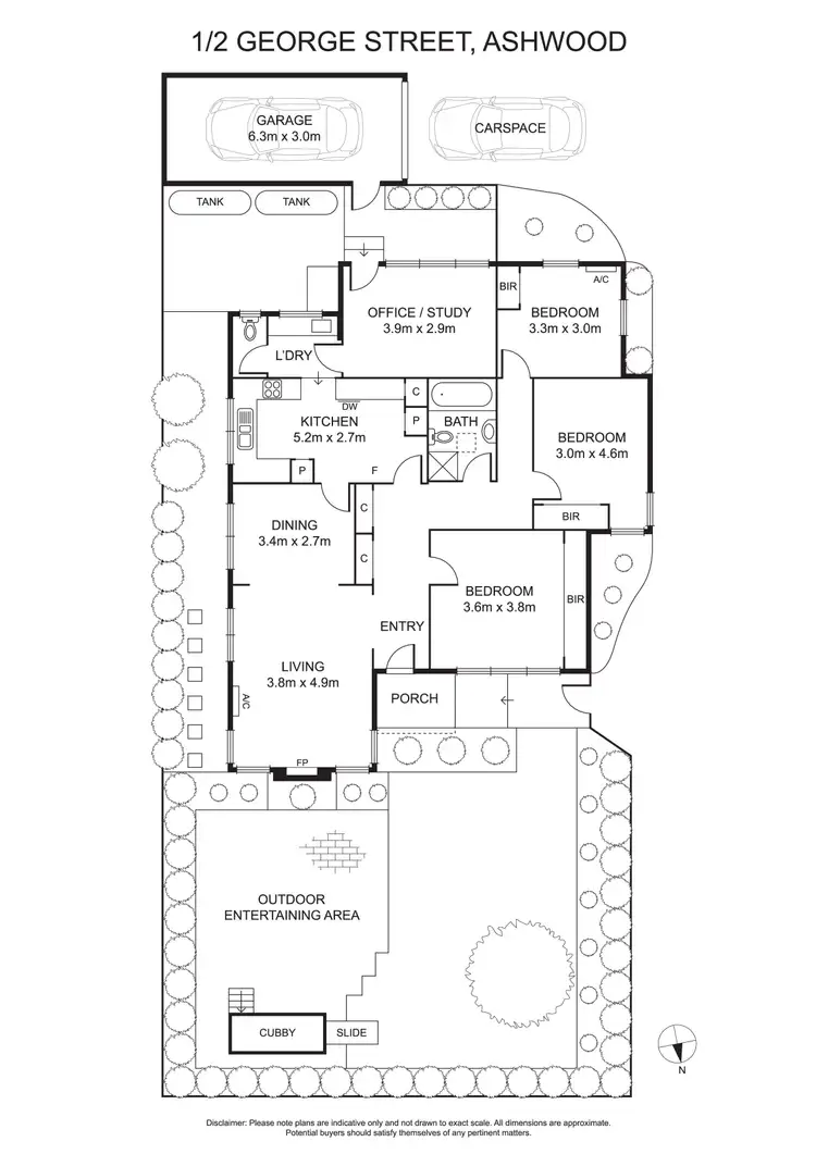 Floorplan of Homely house listing, 1/2 George Street, Ashwood VIC 3147