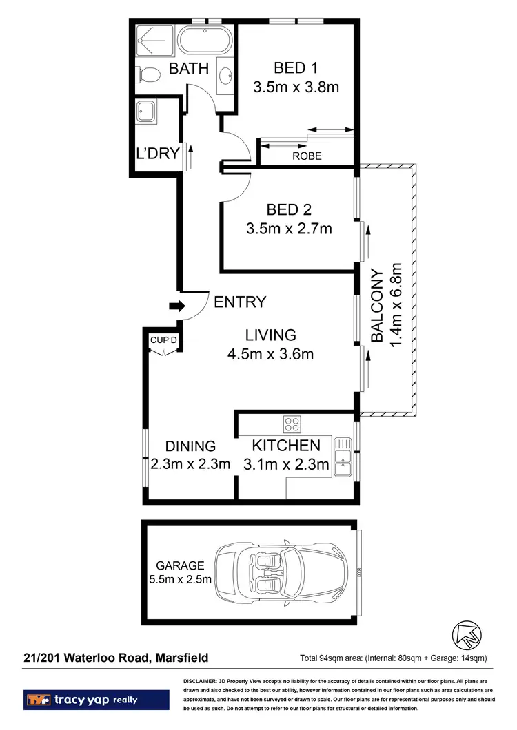 Floorplan of Homely unit listing, 21/201 Waterloo Road, Marsfield NSW 2122