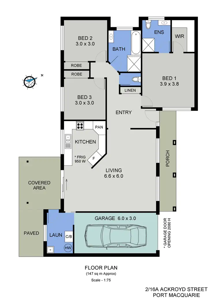 Floorplan of Homely villa listing, 2/16a Ackroyd Street, Port Macquarie NSW 2444