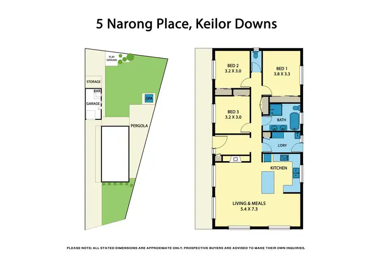 Floorplan of Homely house listing, 5 Narong Place, Keilor Downs VIC 3038