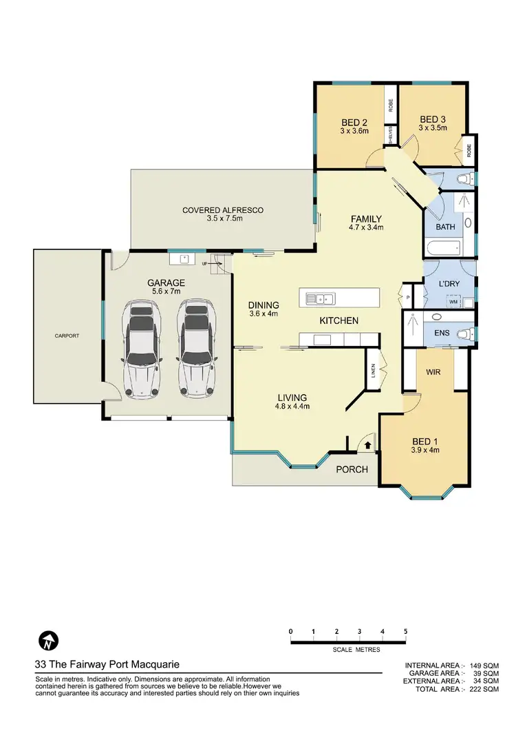 Floorplan of Homely house listing, 33 The Fairway, Port Macquarie NSW 2444