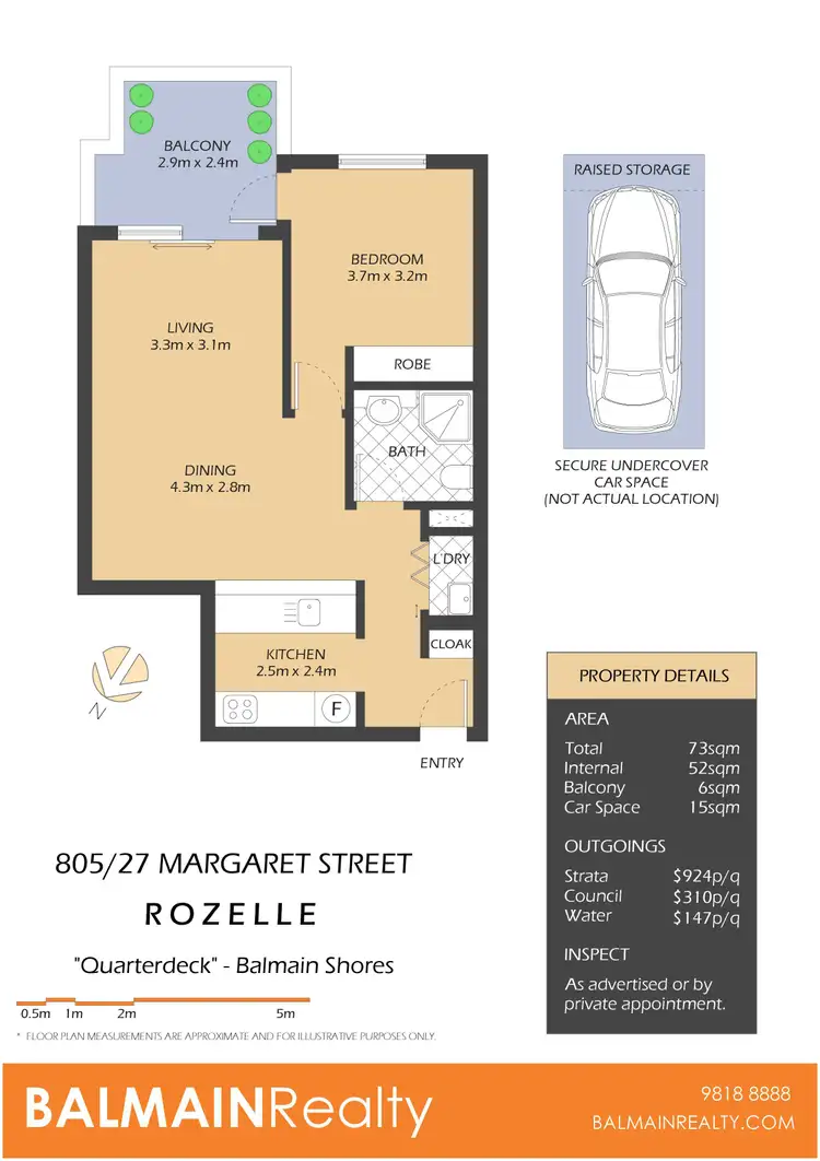 Floorplan of Homely apartment listing, 805/27 Margaret Street, Rozelle NSW 2039