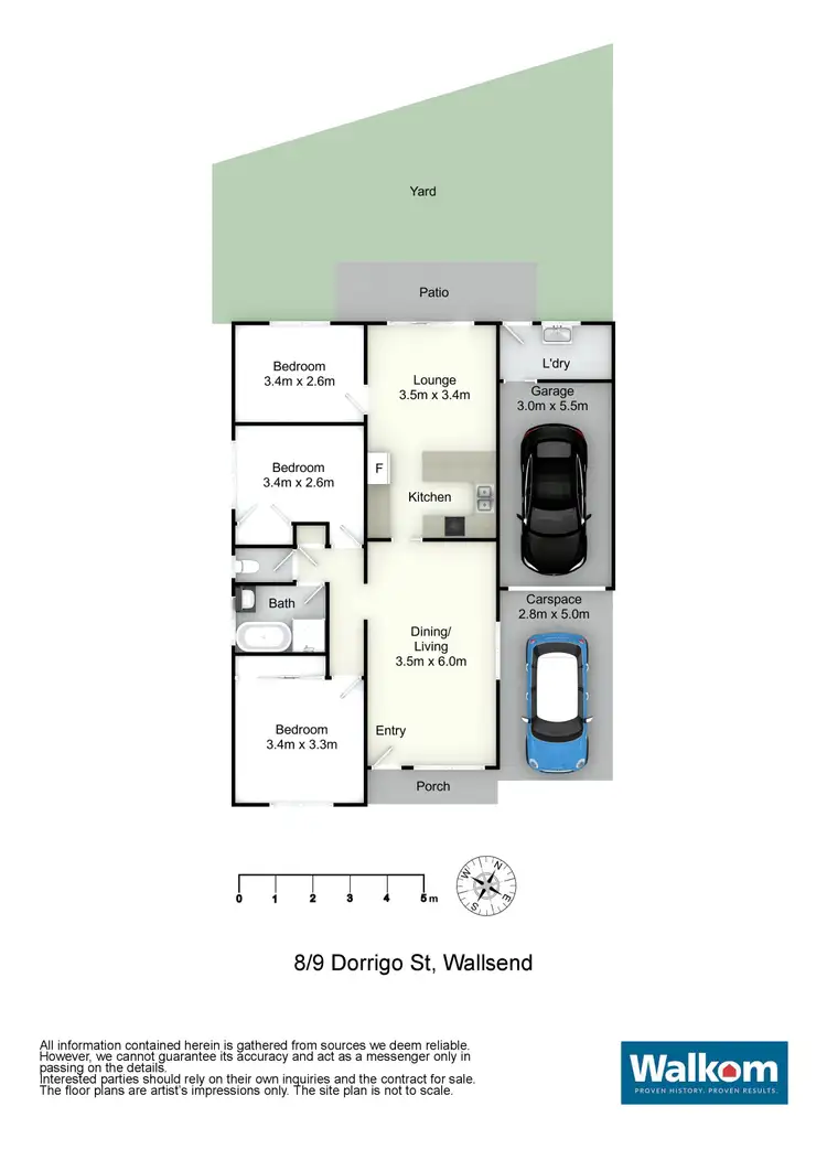 Floorplan of Homely villa listing, 8/9 Dorrigo Street, Wallsend NSW 2287