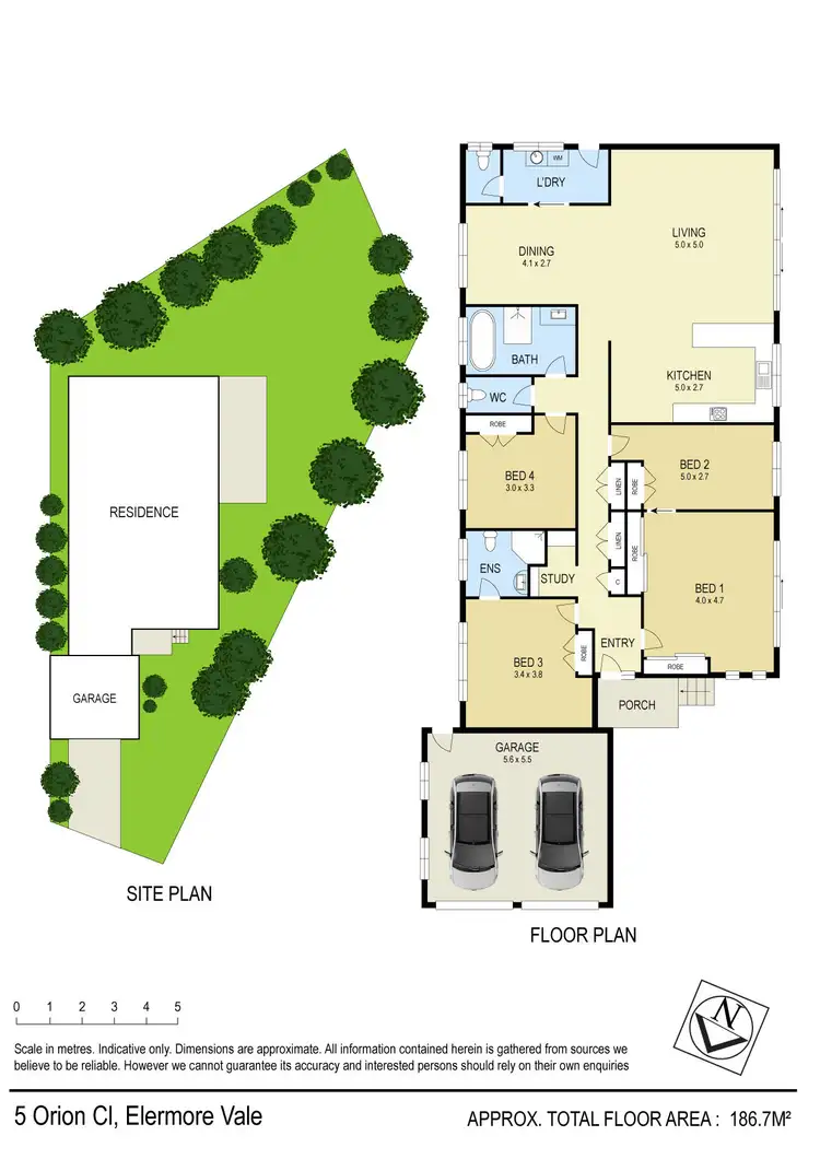 Floorplan of Homely house listing, 5 Orion Close, Elermore Vale NSW 2287