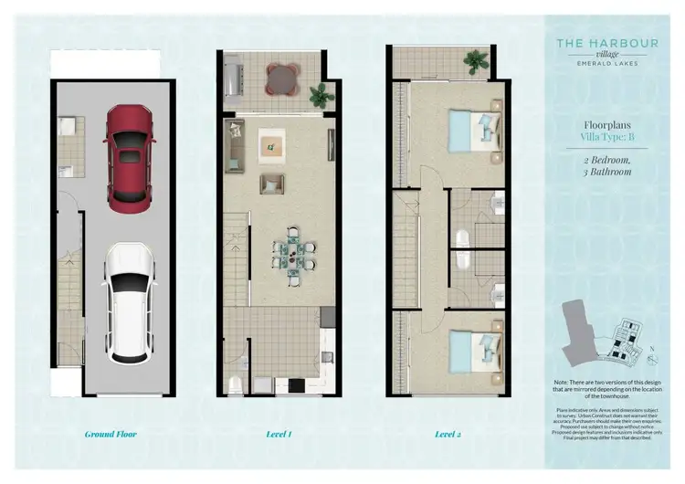 Floorplan of Homely townhouse listing, 24/3028 The Boulevard, Carrara QLD 4211