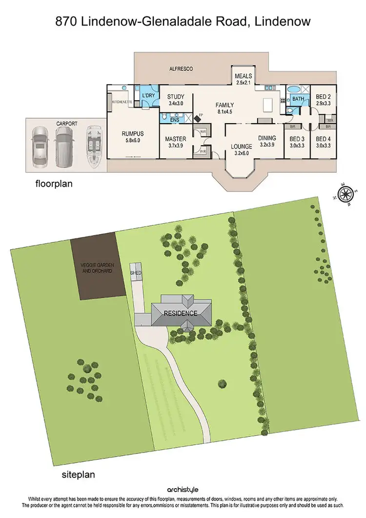 Floorplan of Homely house listing, 870 Lindenow-Glenaladale Road, Lindenow VIC 3865