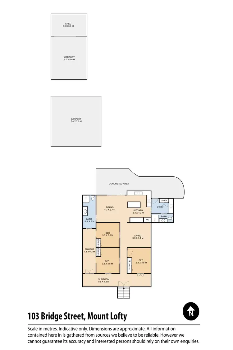 Floorplan of Homely house listing, 103 Bridge Street, Mount Lofty QLD 4350